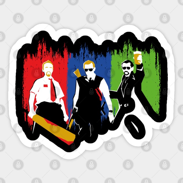 The Blood and Ice Cream Trilogy Trilogy Sticker TeePublic